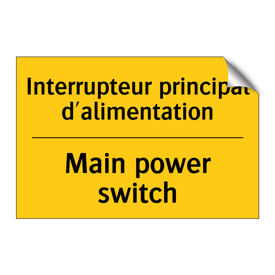 Interrupteur principal d'alimentation /.../ - Main power switch