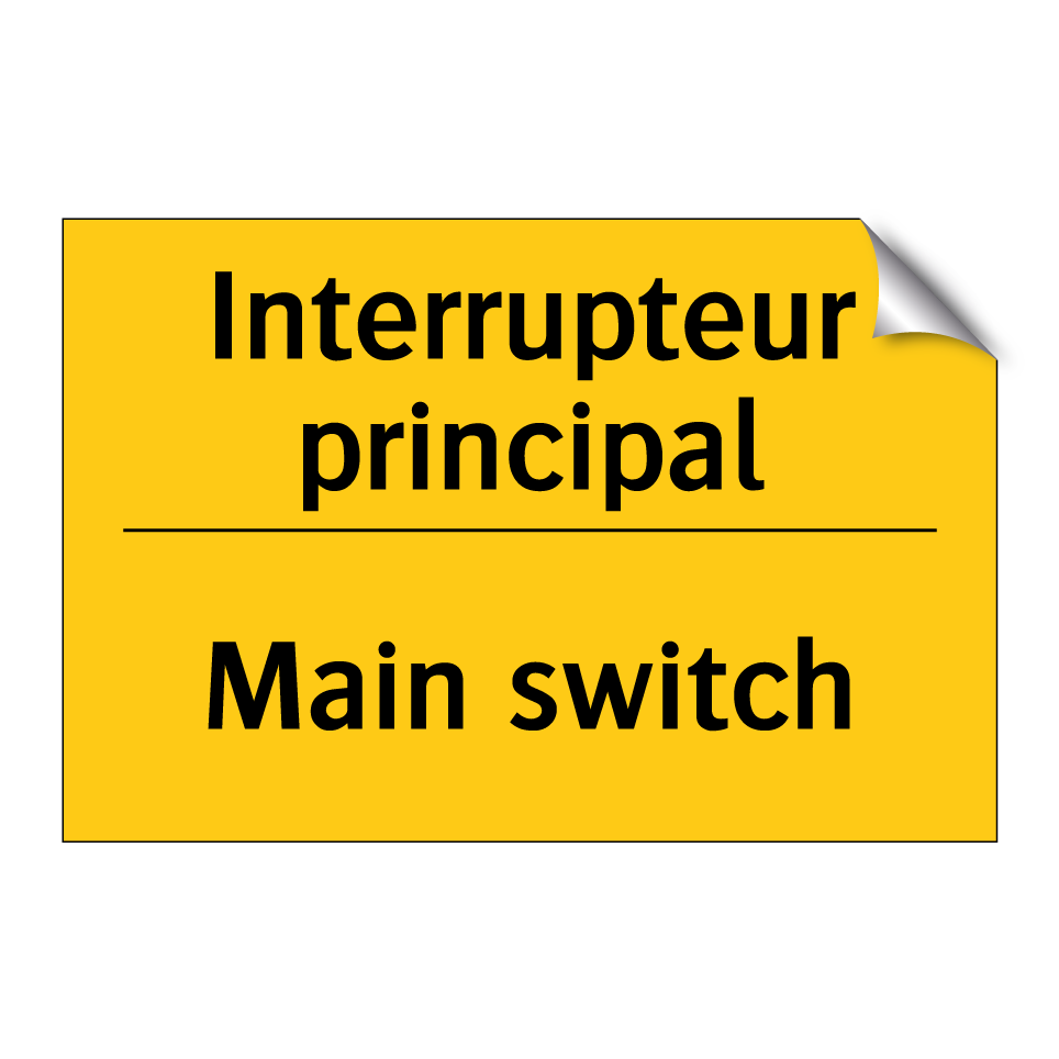 Interrupteur principal - Main switch