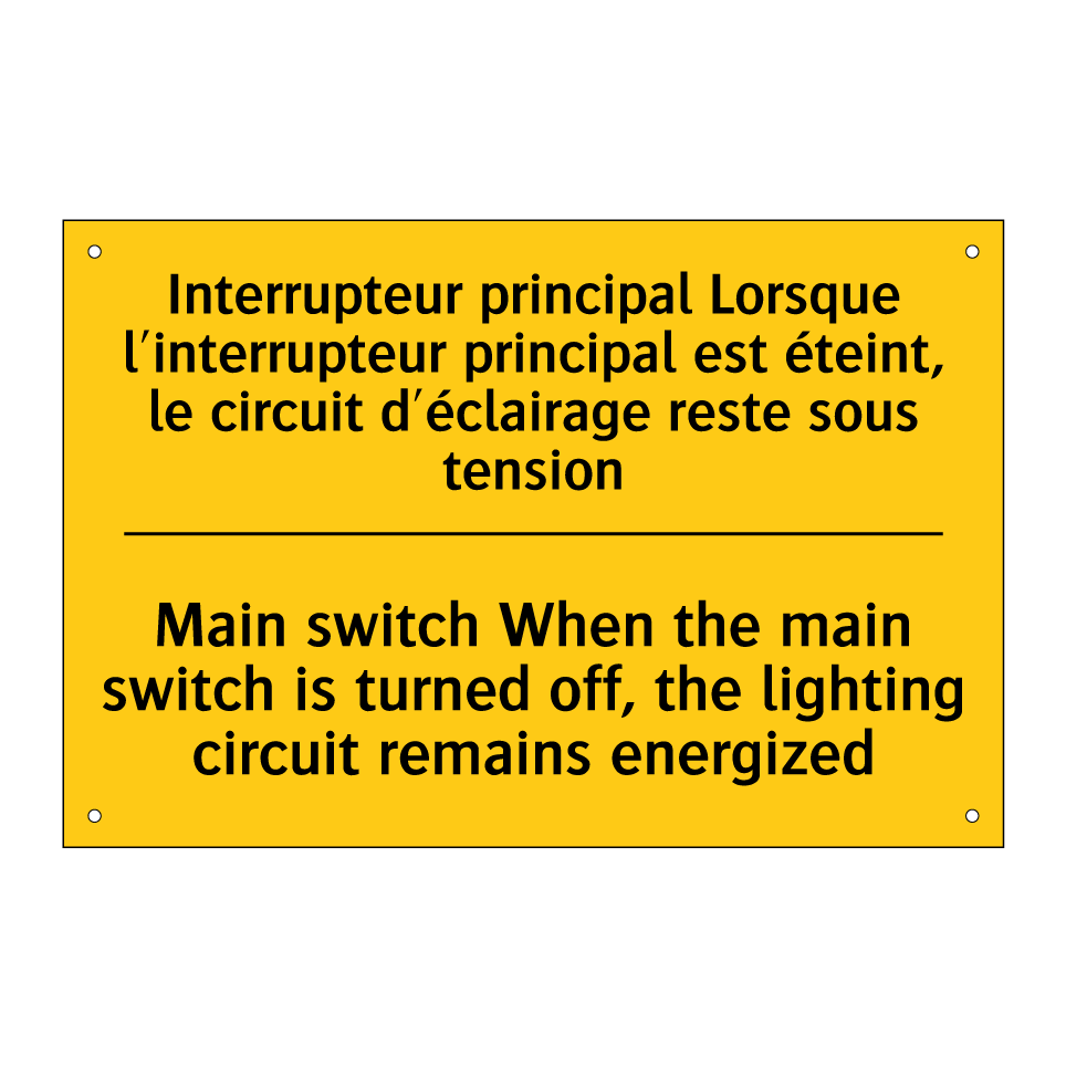 Interrupteur principal Lorsque /.../ - Main switch When the main switch /.../