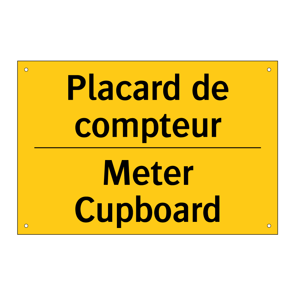 Placard de compteur - Meter Cupboard