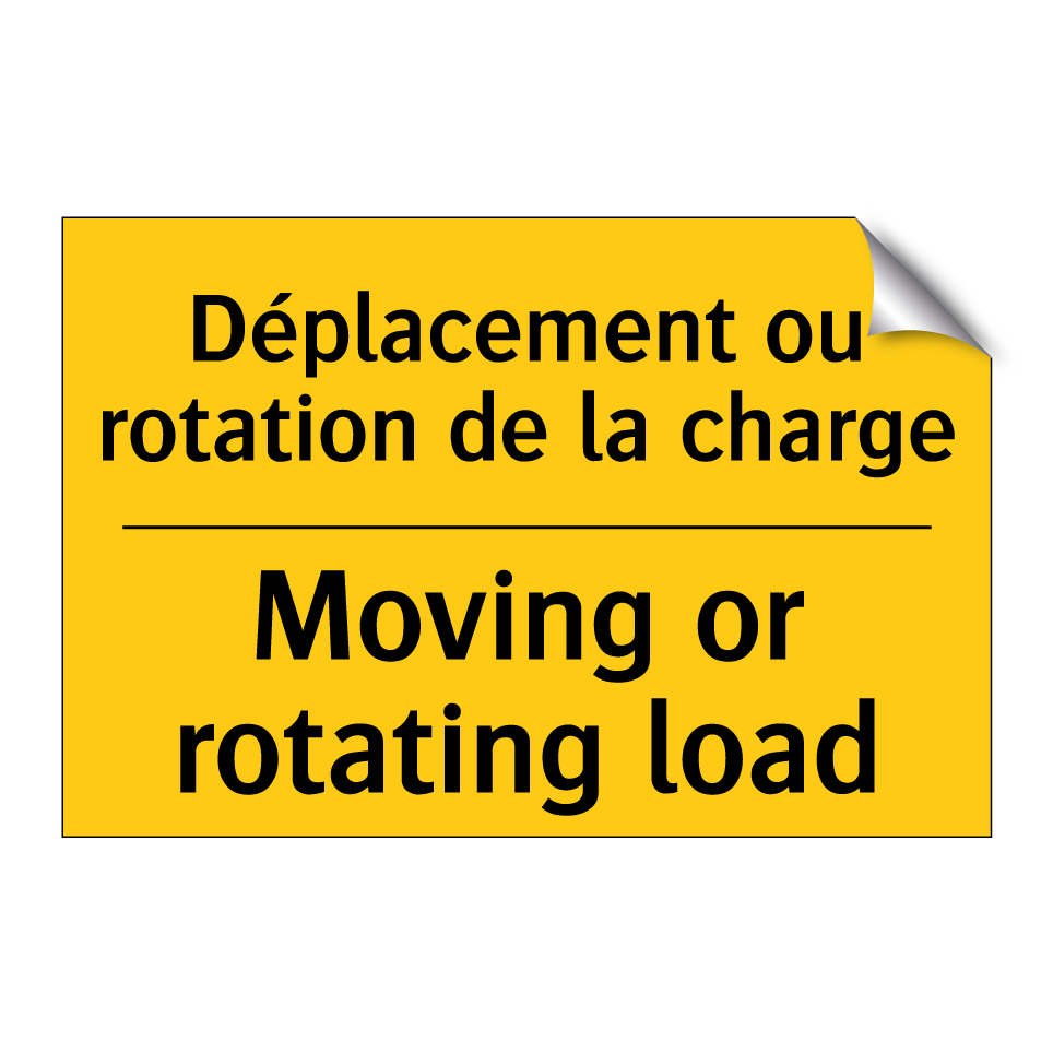 Déplacement ou rotation de la /.../ - Moving or rotating load