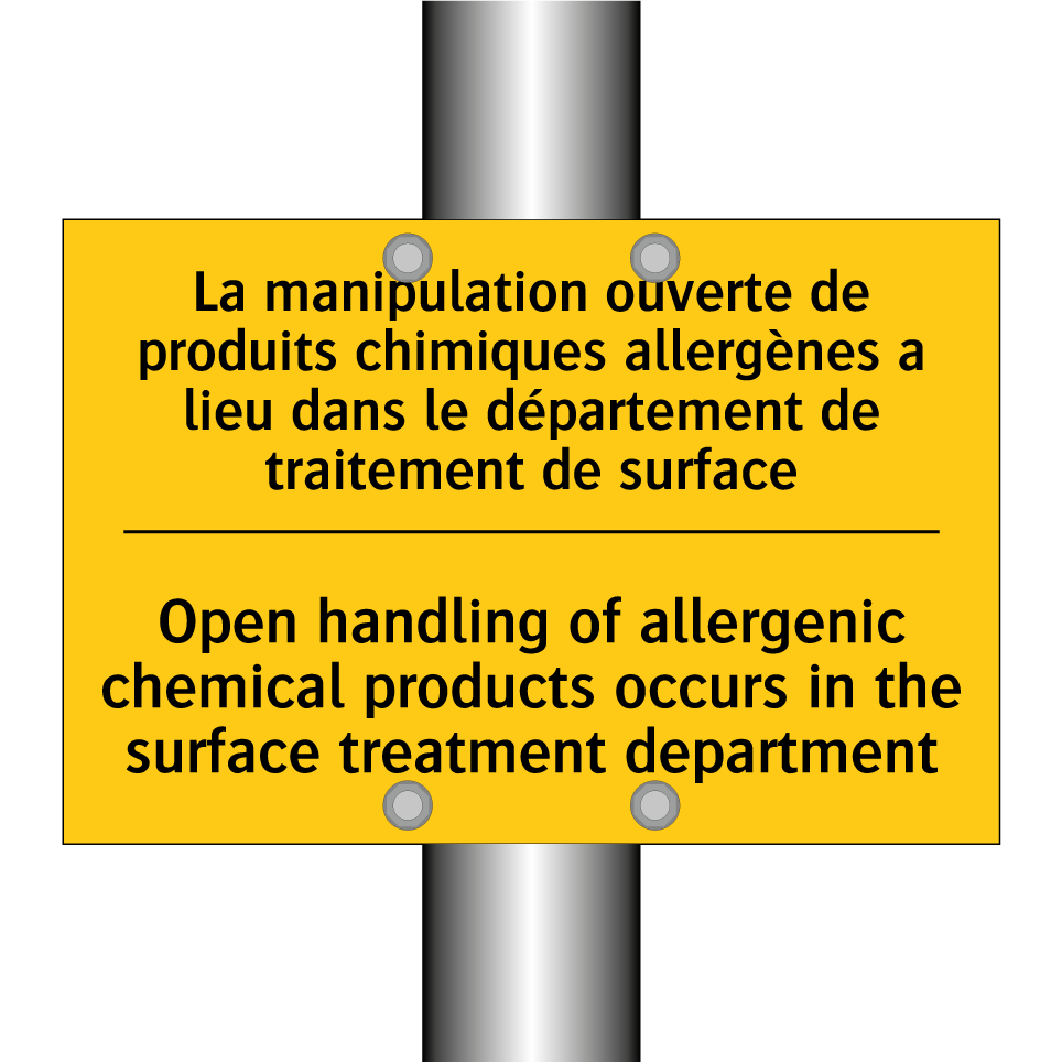 La manipulation ouverte de produits /.../ - Open handling of allergenic chemical /.../