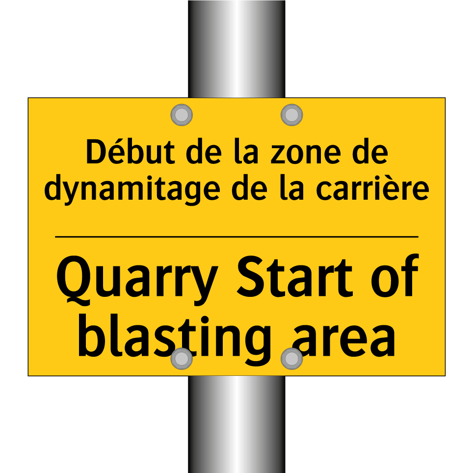 Début de la zone de dynamitage /.../ - Quarry Start of blasting area