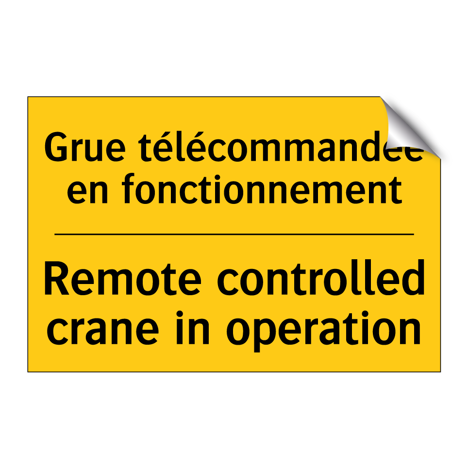 Grue télécommandée en fonctionnement /.../ - Remote controlled crane in operation /.../