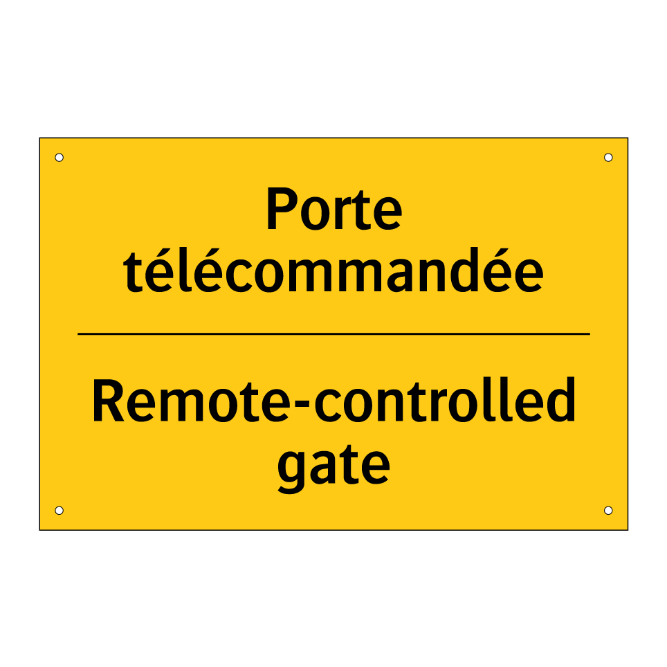 Porte télécommandée - Remote-controlled gate