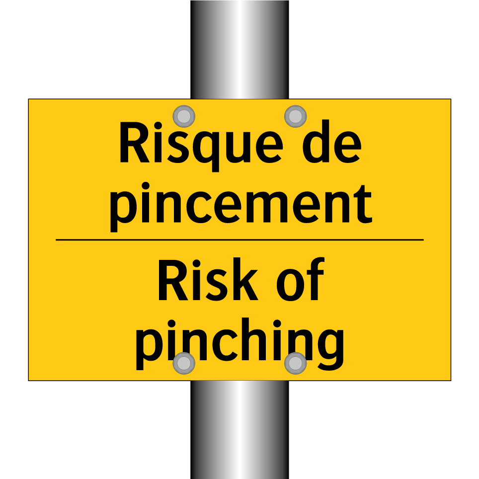 Risque de pincement - Risk of pinching