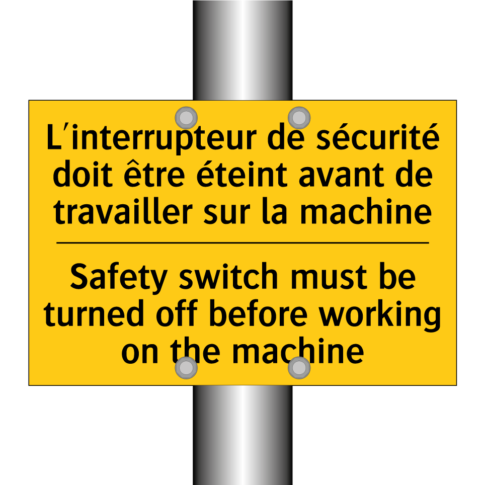 L'interrupteur de sécurité doit /.../ - Safety switch must be turned off /.../