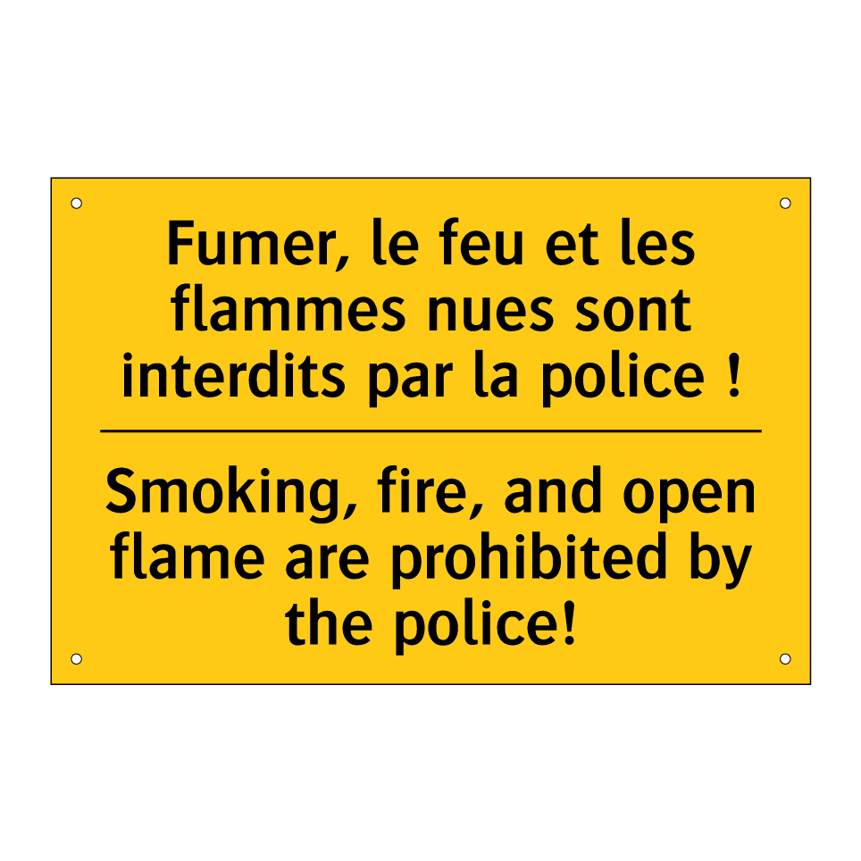 Fumer, le feu et les flammes nues /.../ - Smoking, fire, and open flame /.../