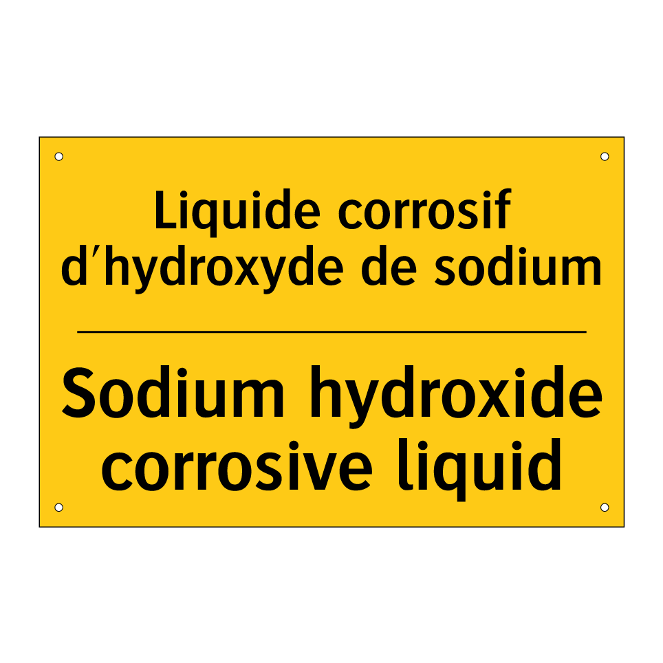 Liquide corrosif d'hydroxyde de /.../ - Sodium hydroxide corrosive liquid /.../