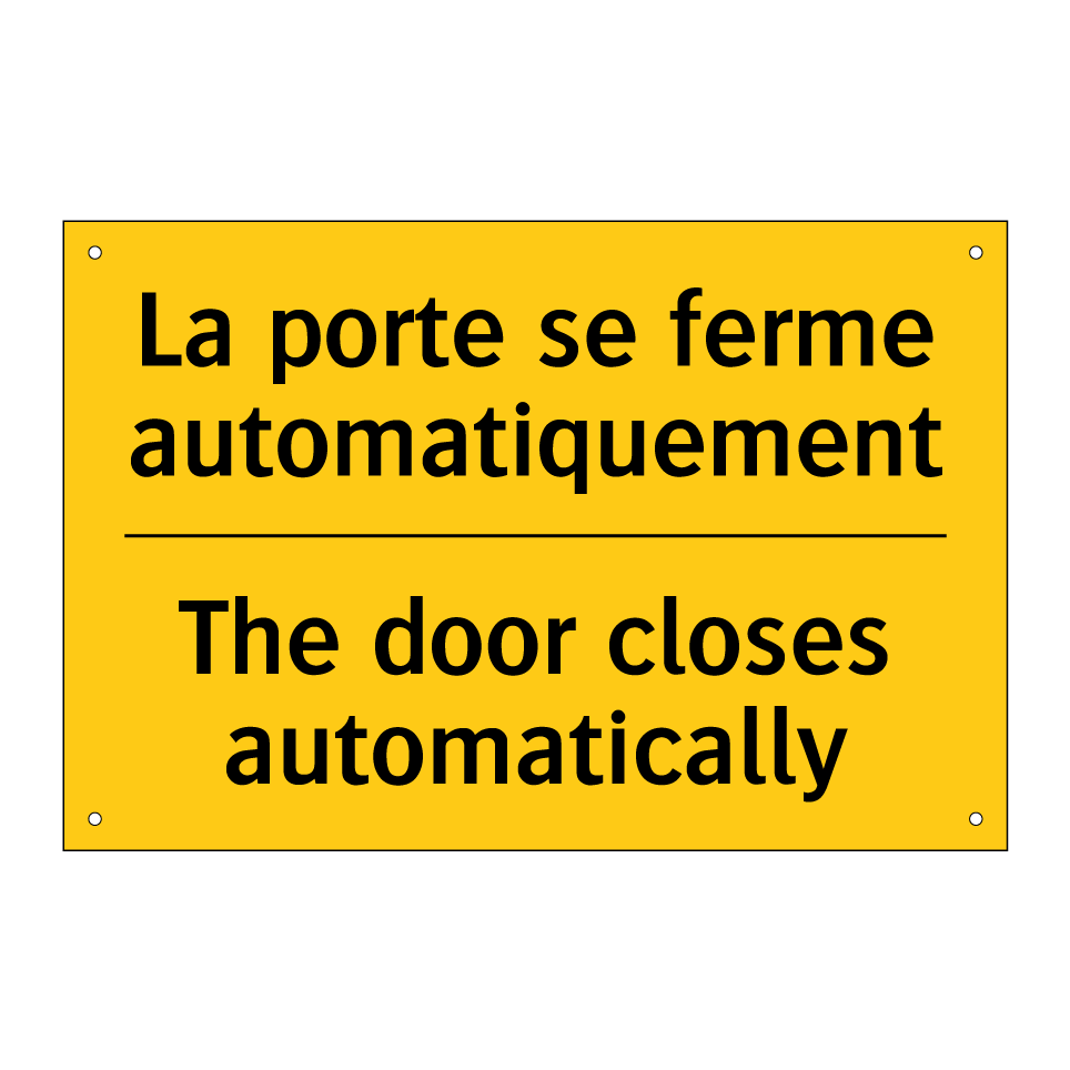 La porte se ferme automatiquement /.../ - The door closes automatically