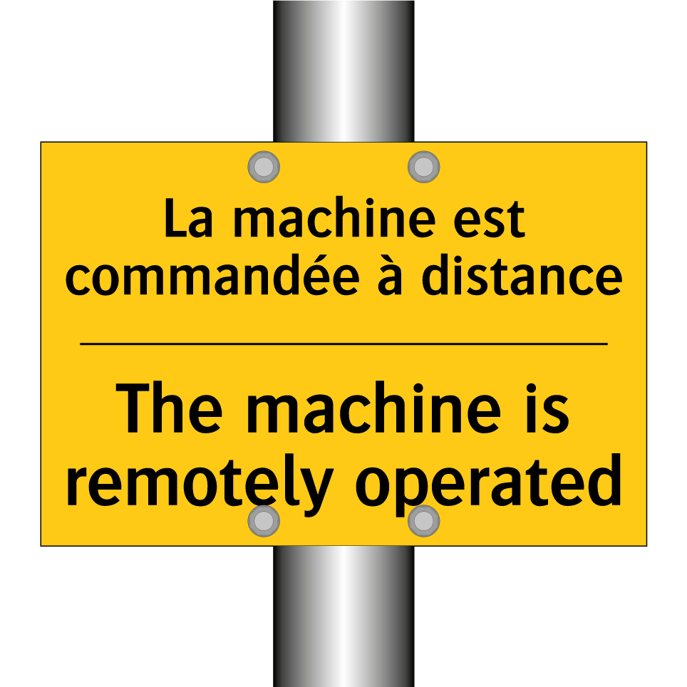 La machine est commandée à distance /.../ - The machine is remotely operated /.../