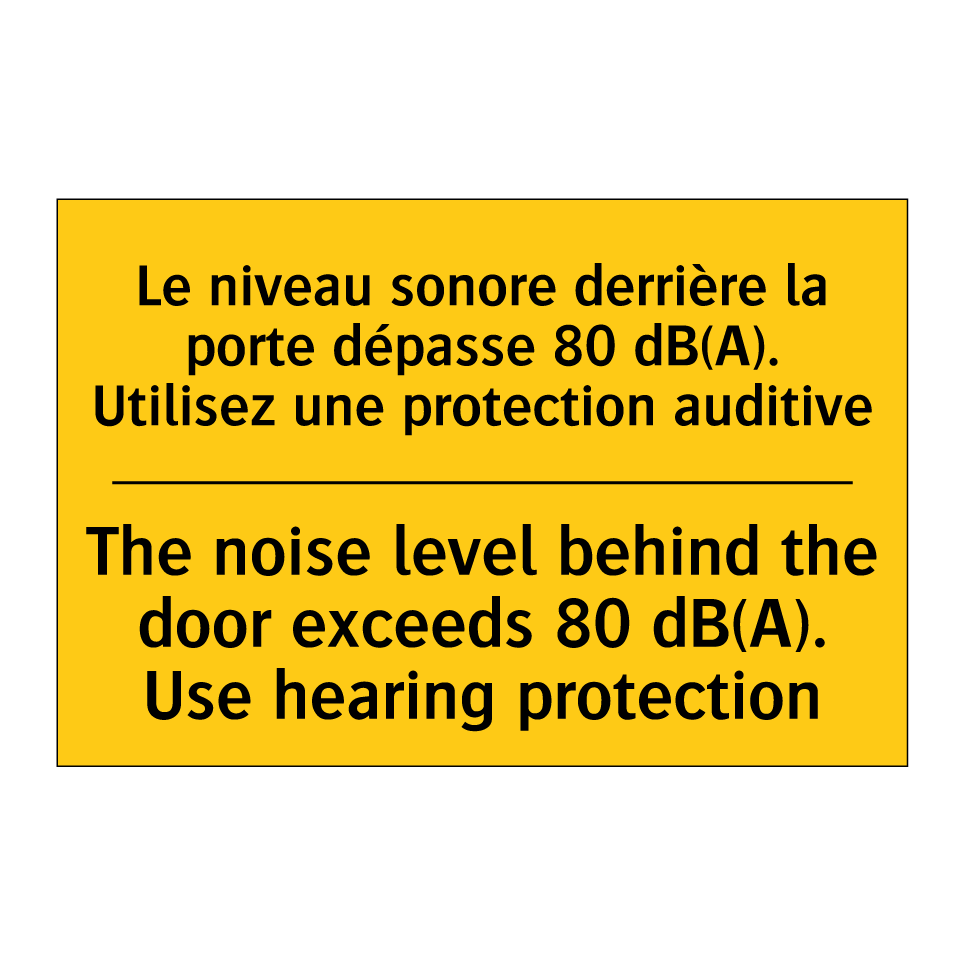 Le niveau sonore derrière la porte /.../ - The noise level behind the door /.../