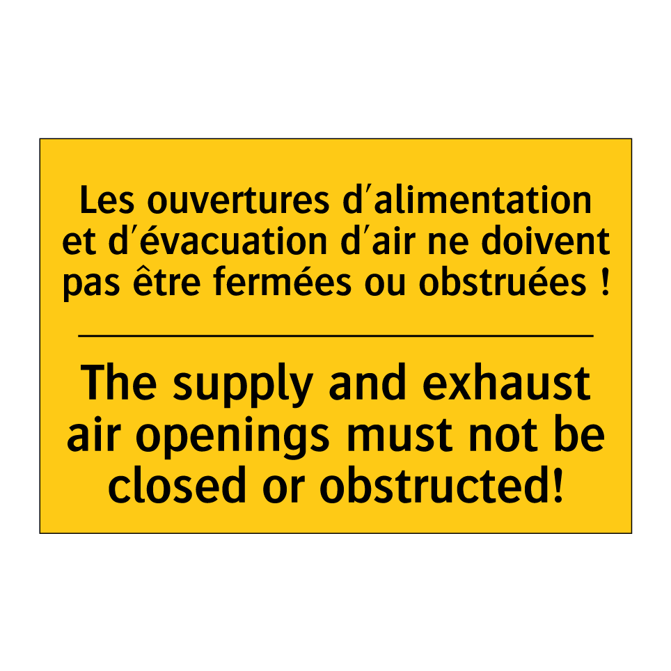 Les ouvertures d'alimentation /.../ - The supply and exhaust air openings /.../