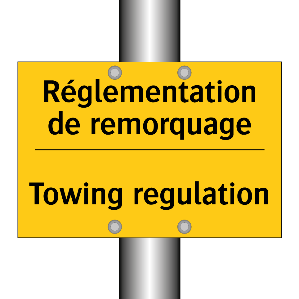 Réglementation de remorquage - Towing regulation