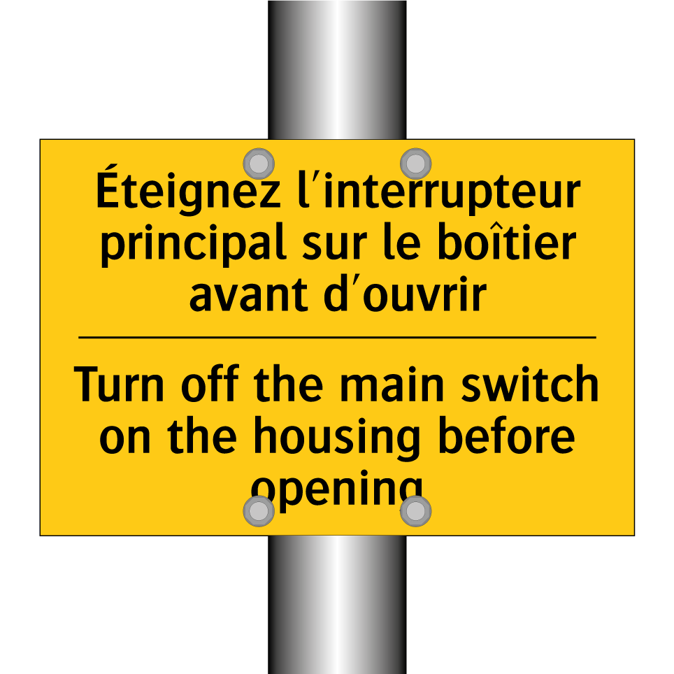 Éteignez l'interrupteur principal /.../ - Turn off the main switch on the /.../