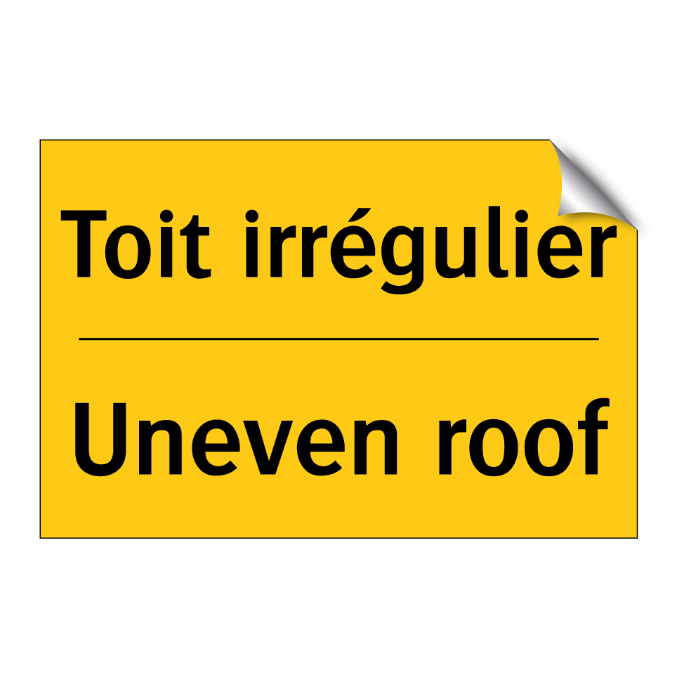 Toit irrégulier - Uneven roof