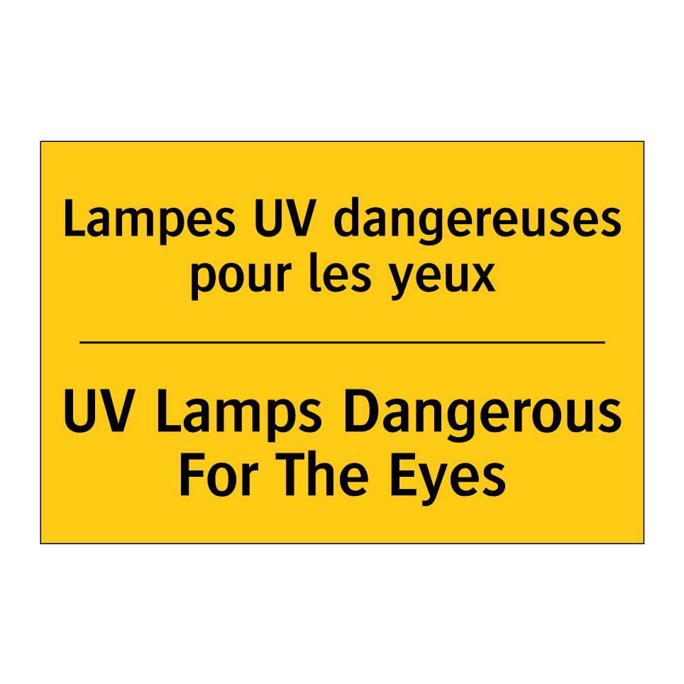 Lampes UV dangereuses pour les /.../ - UV Lamps Dangerous For The Eyes /.../