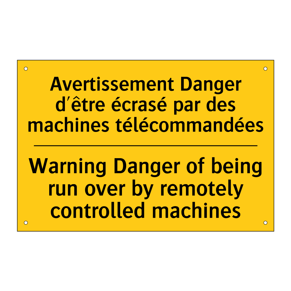 Avertissement Danger d'être écrasé /.../ - Warning Danger of being run over /.../