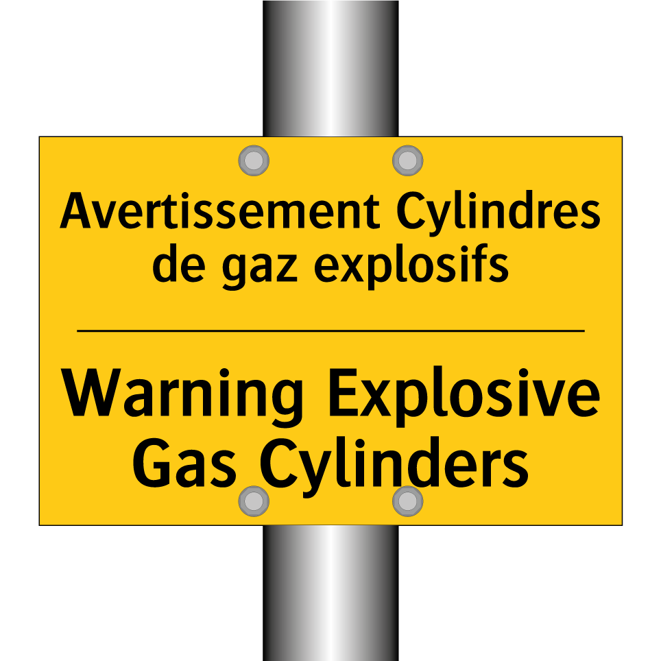 Avertissement Cylindres de gaz /.../ - Warning Explosive Gas Cylinders /.../