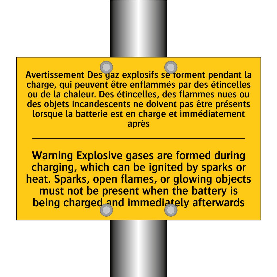 Avertissement Des gaz explosifs /.../ - Warning Explosive gases are formed /.../