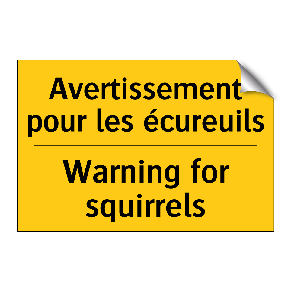 Avertissement pour les écureuils /.../ - Warning for squirrels