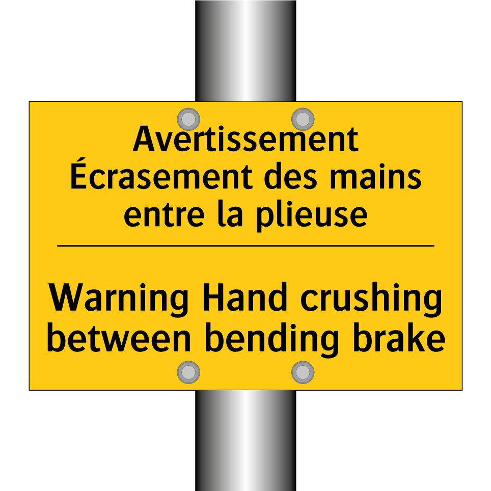 Avertissement Écrasement des mains /.../ - Warning Hand crushing between /.../