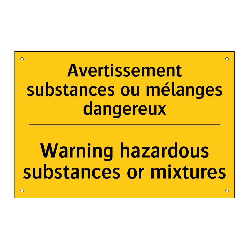 Avertissement substances ou mélanges /.../ - Warning hazardous substances or /.../