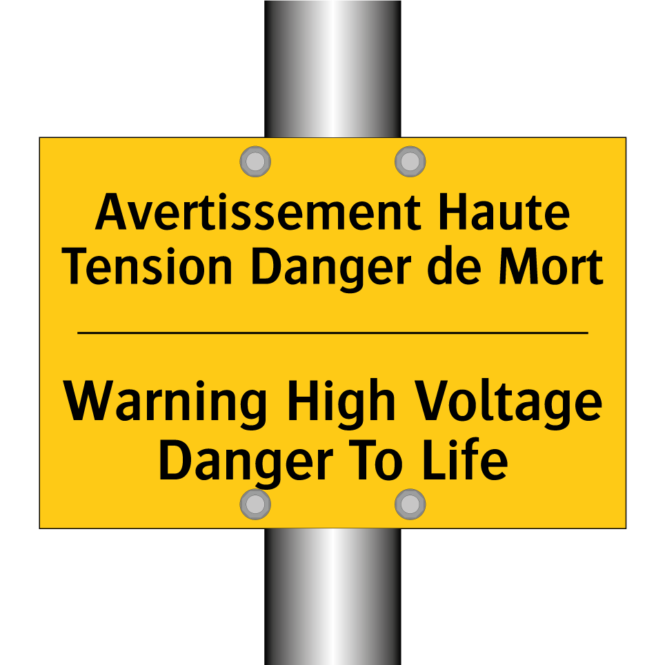Avertissement Haute Tension Danger /.../ - Warning High Voltage Danger To /.../
