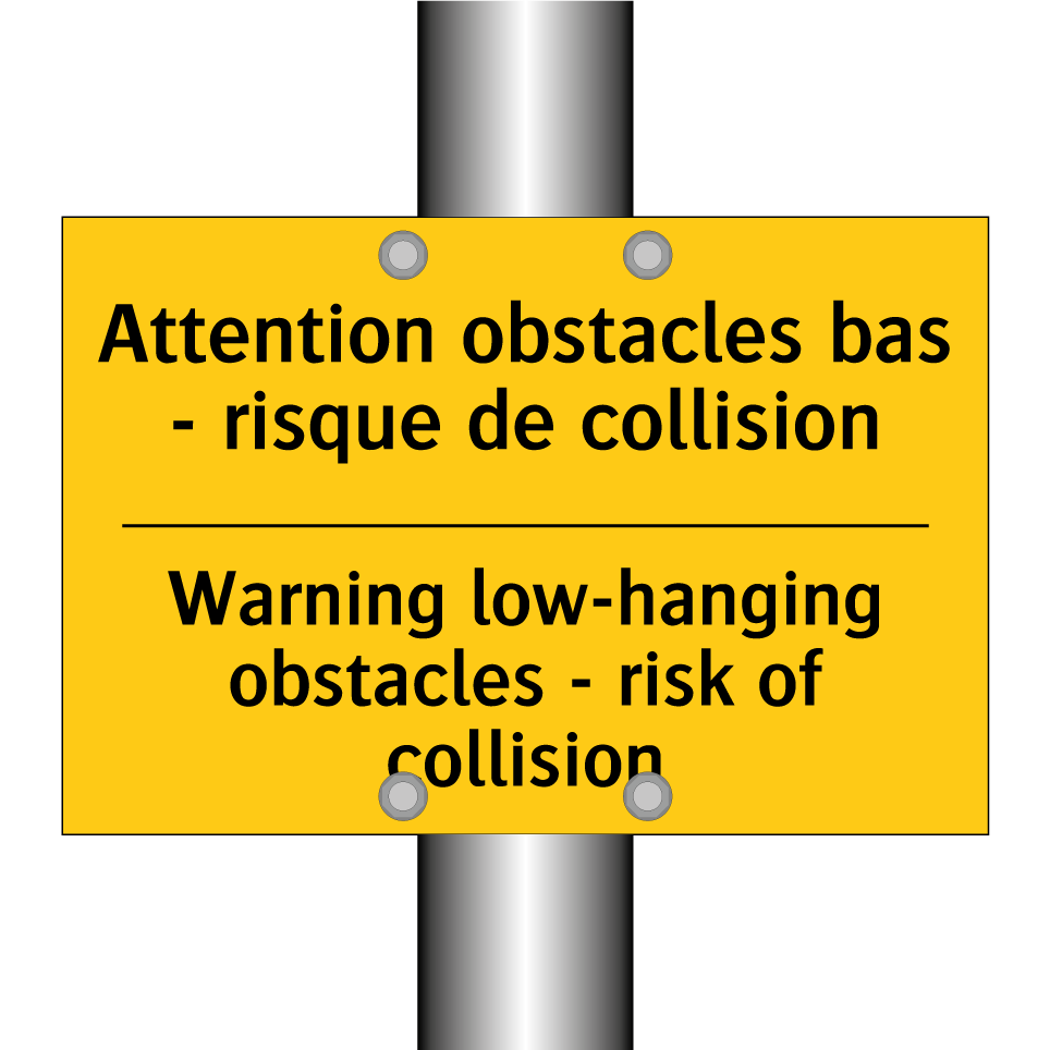 Attention obstacles bas - risque /.../ - Warning low-hanging obstacles /.../
