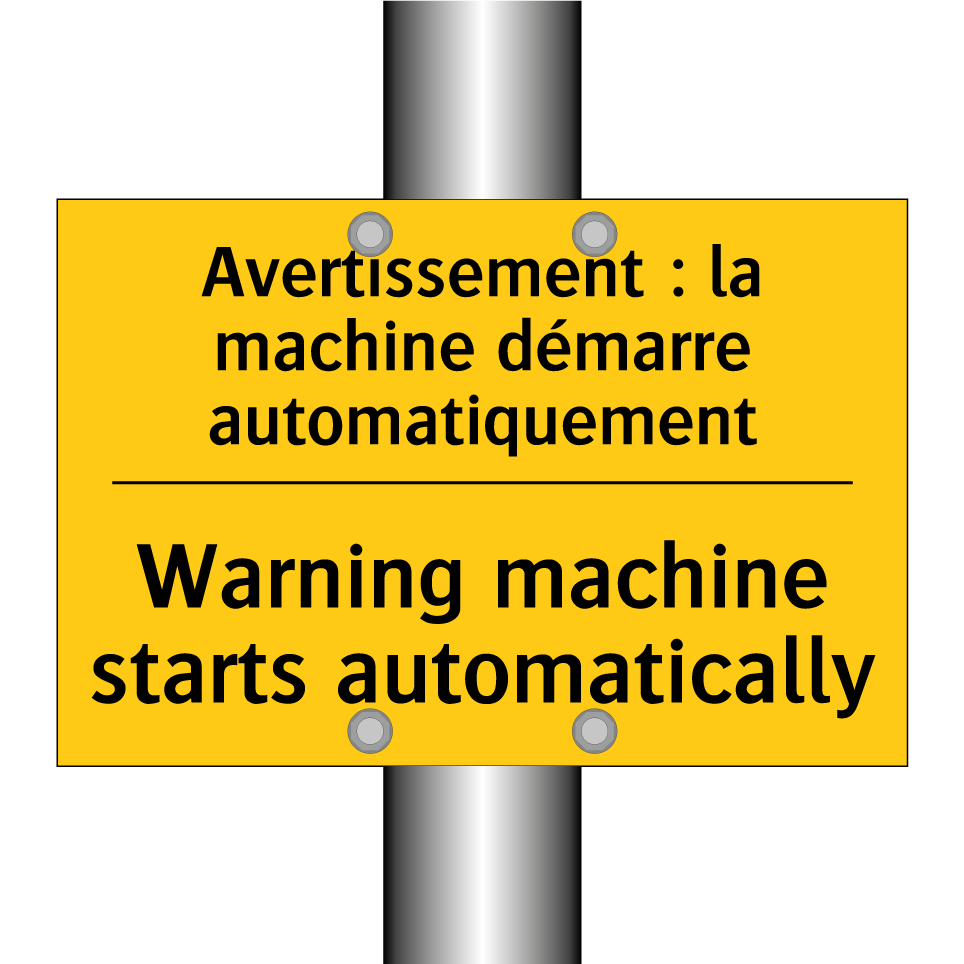 Avertissement : la machine démarre /.../ - Warning machine starts automatically /.../