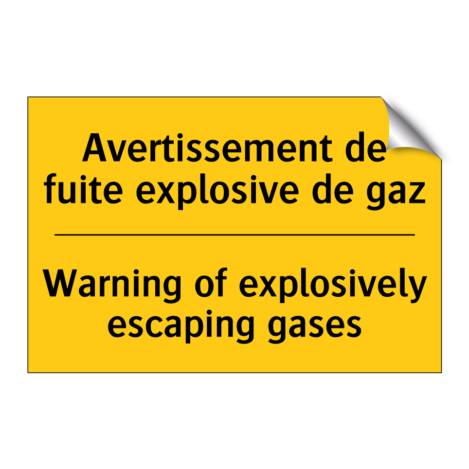 Avertissement de fuite explosive /.../ - Warning of explosively escaping /.../