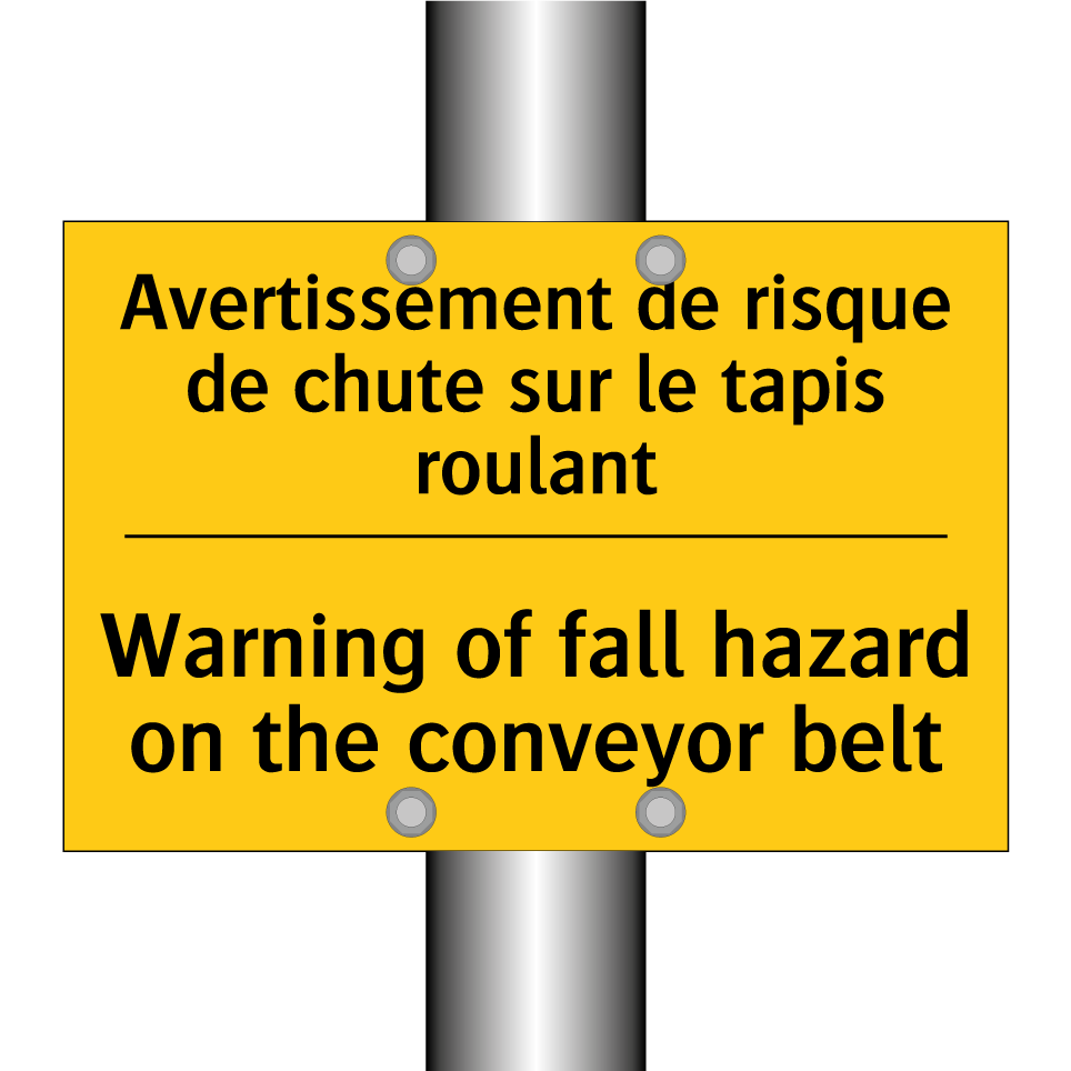 Avertissement de risque de chute /.../ - Warning of fall hazard on the /.../
