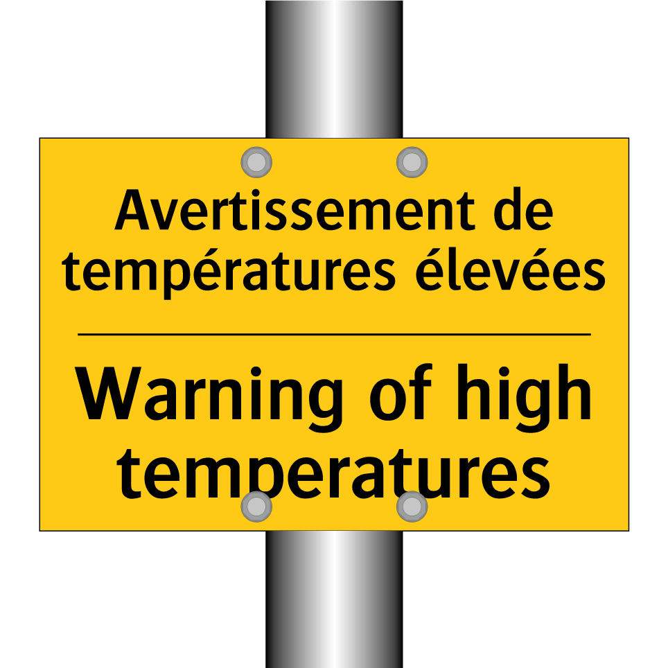 Avertissement de températures /.../ - Warning of high temperatures