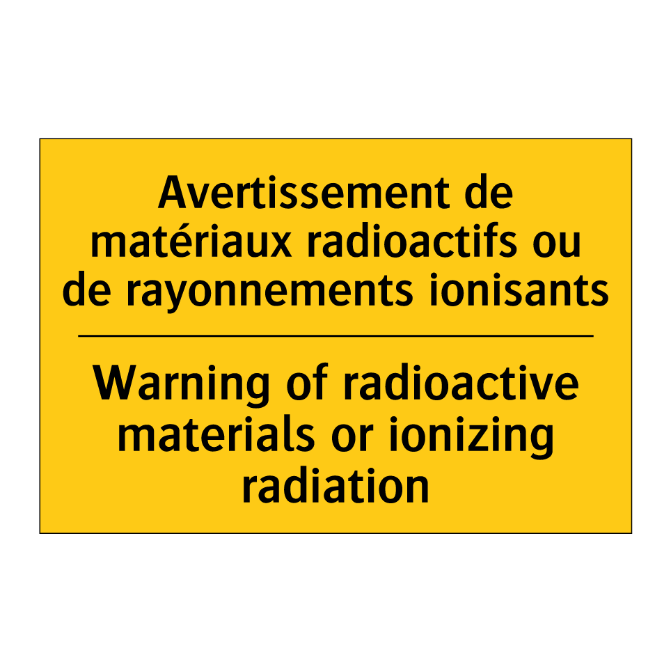 Avertissement de matériaux radioactifs /.../ - Warning of radioactive materials /.../