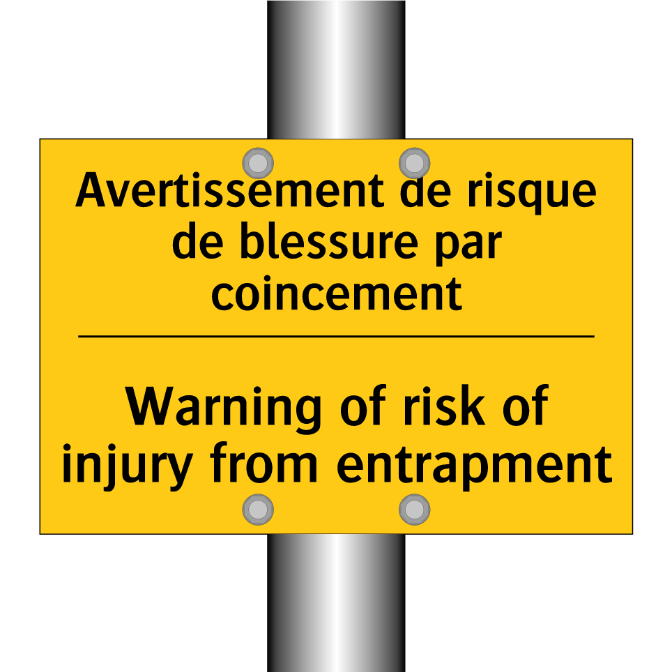 Avertissement de risque de blessure /.../ - Warning of risk of injury from /.../