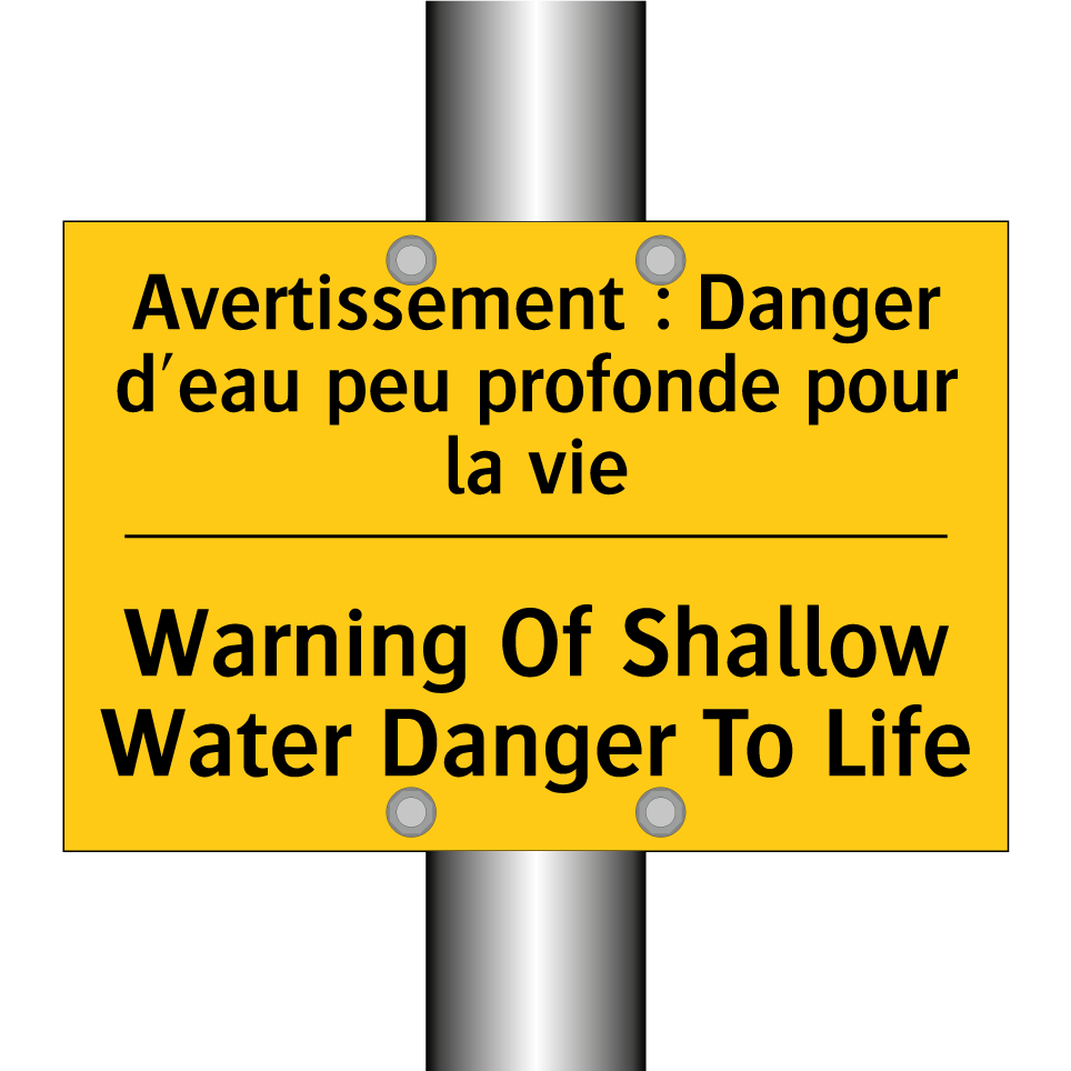 Avertissement : Danger d'eau peu /.../ - Warning Of Shallow Water Danger /.../