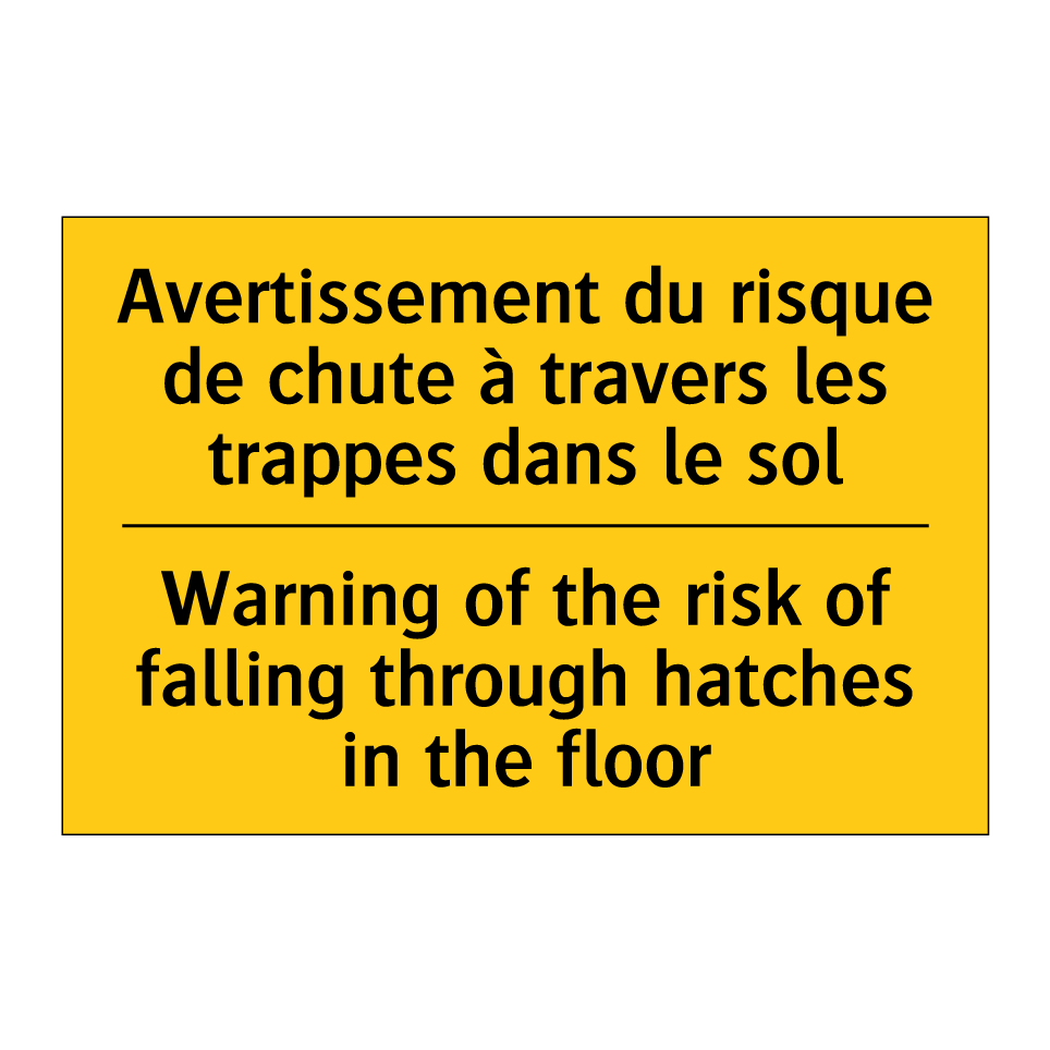 Avertissement du risque de chute /.../ - Warning of the risk of falling /.../