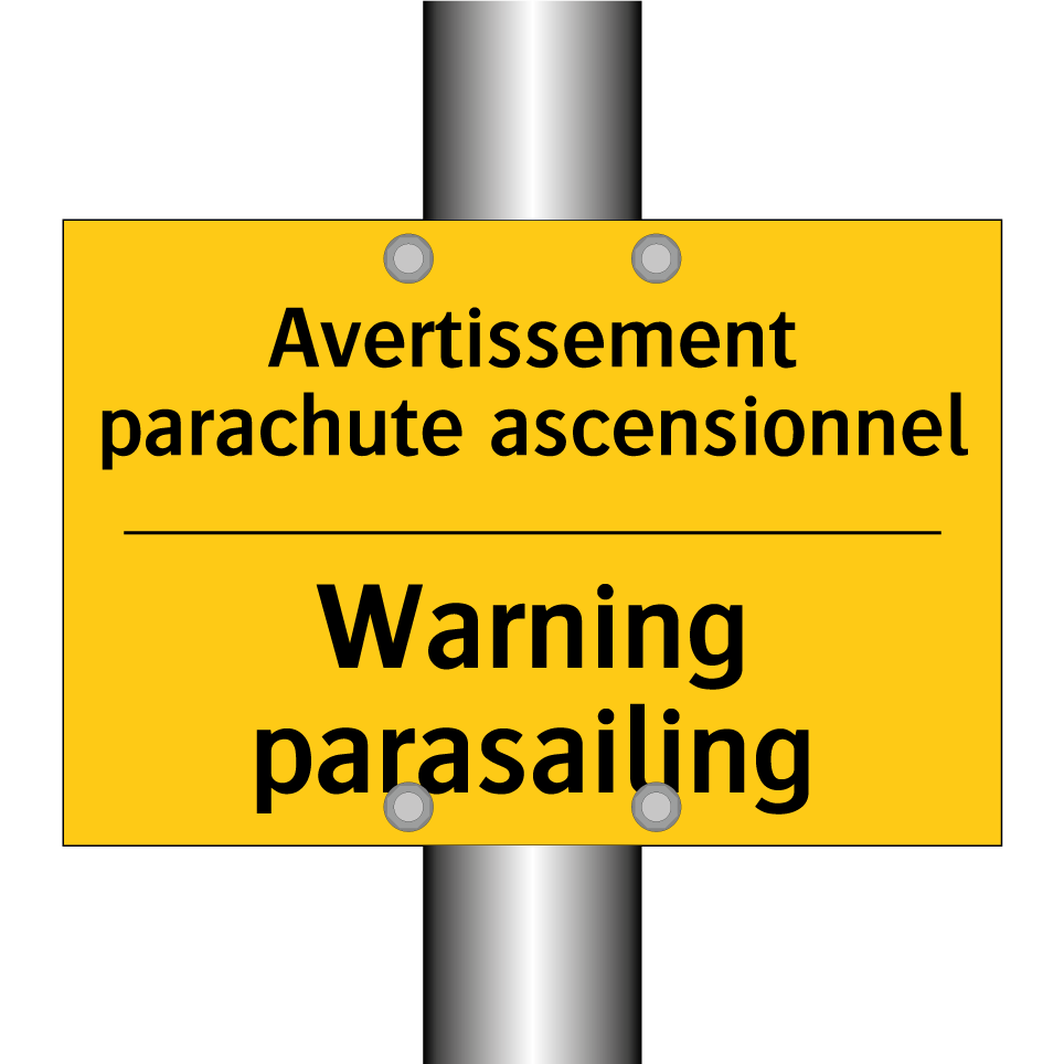 Avertissement parachute ascensionnel /.../ - Warning parasailing