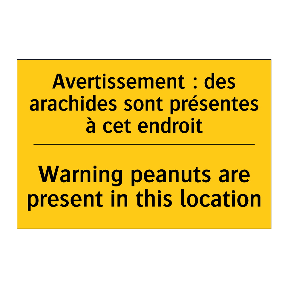 Avertissement : des arachides /.../ - Warning peanuts are present in /.../