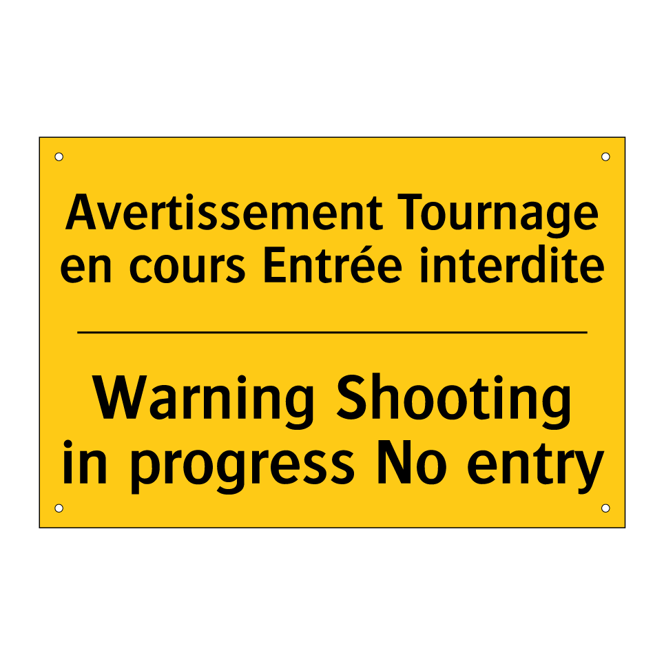 Avertissement Tournage en cours /.../ - Warning Shooting in progress No /.../