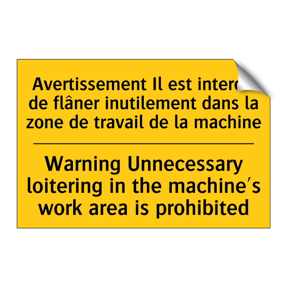 Avertissement Il est interdit /.../ - Warning Unnecessary loitering /.../