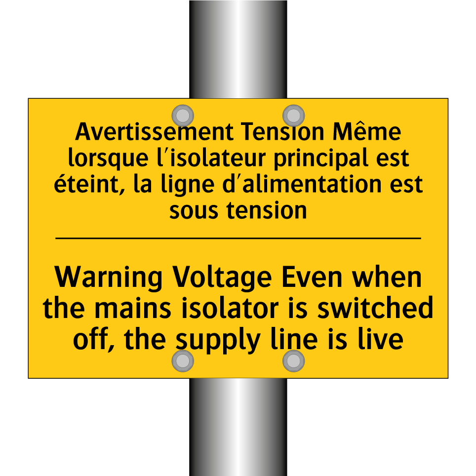 Avertissement Tension Même lorsque /.../ - Warning Voltage Even when the /.../