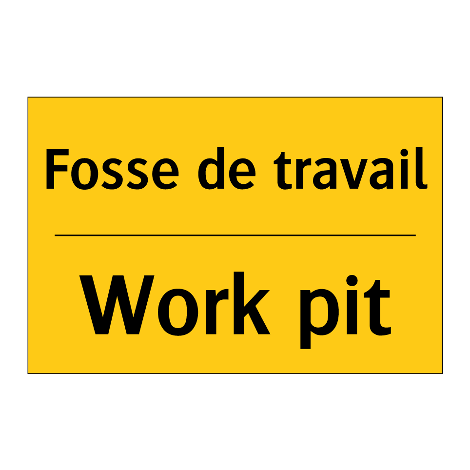 Fosse de travail - Work pit