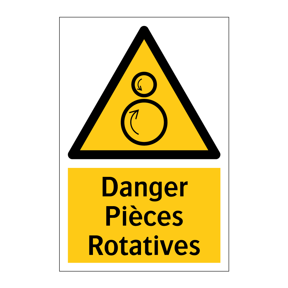 Danger Pièces Rotatives