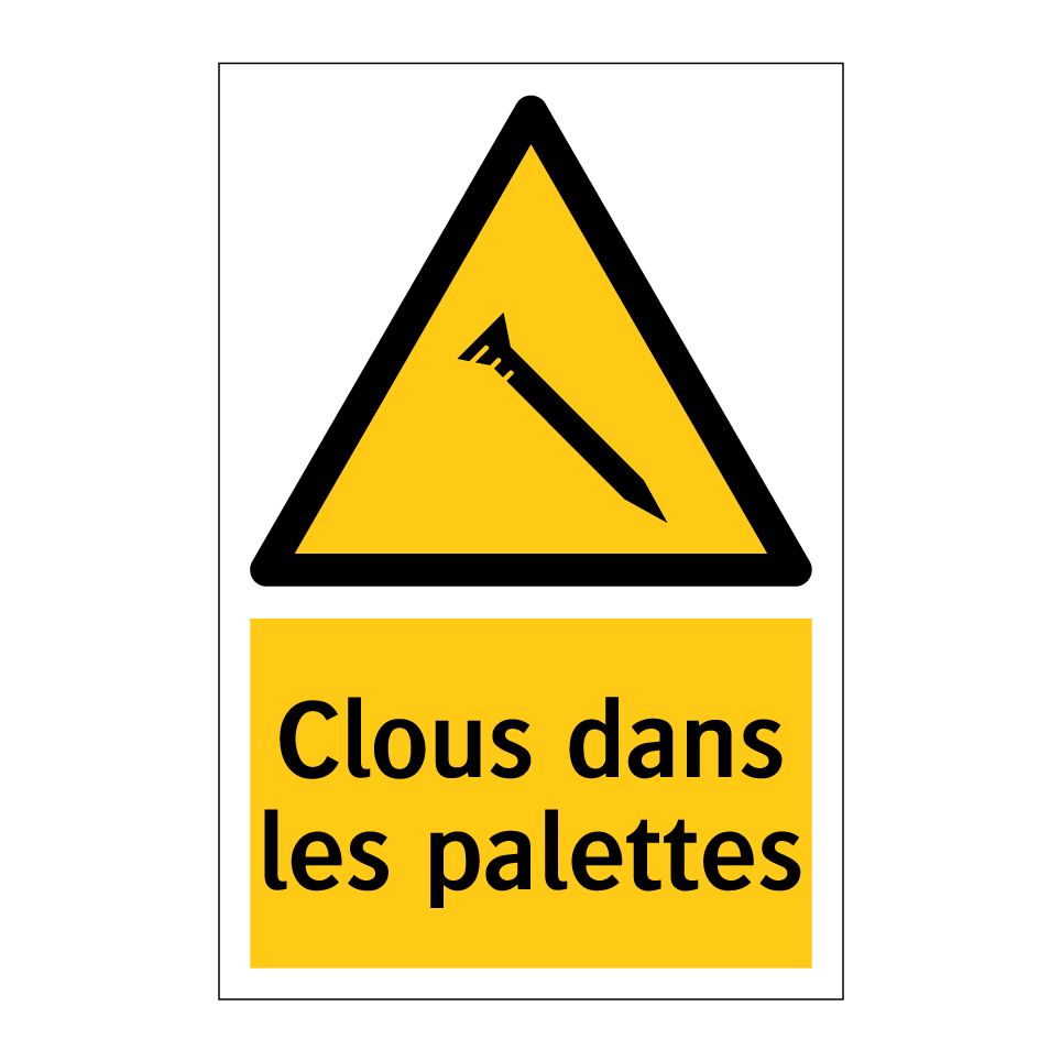 Clous dans les palettes