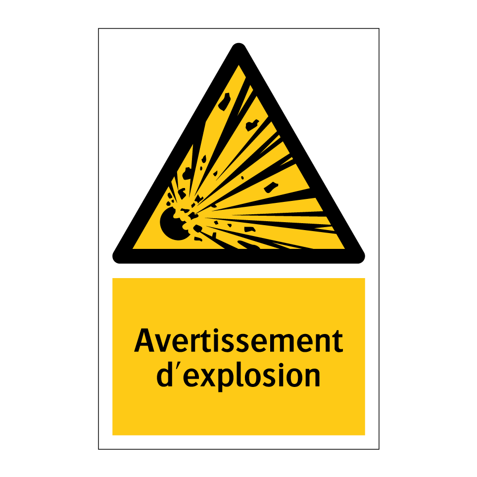 Avertissement d'explosion