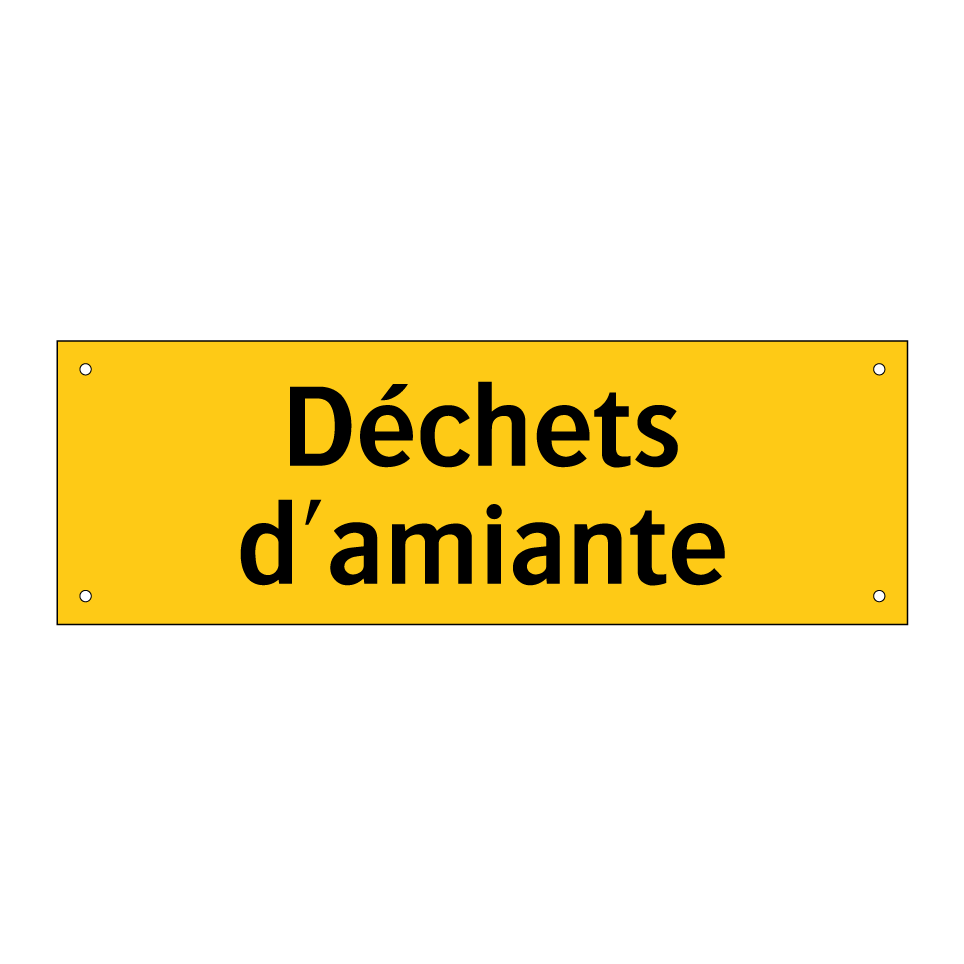 Déchets d'amiante