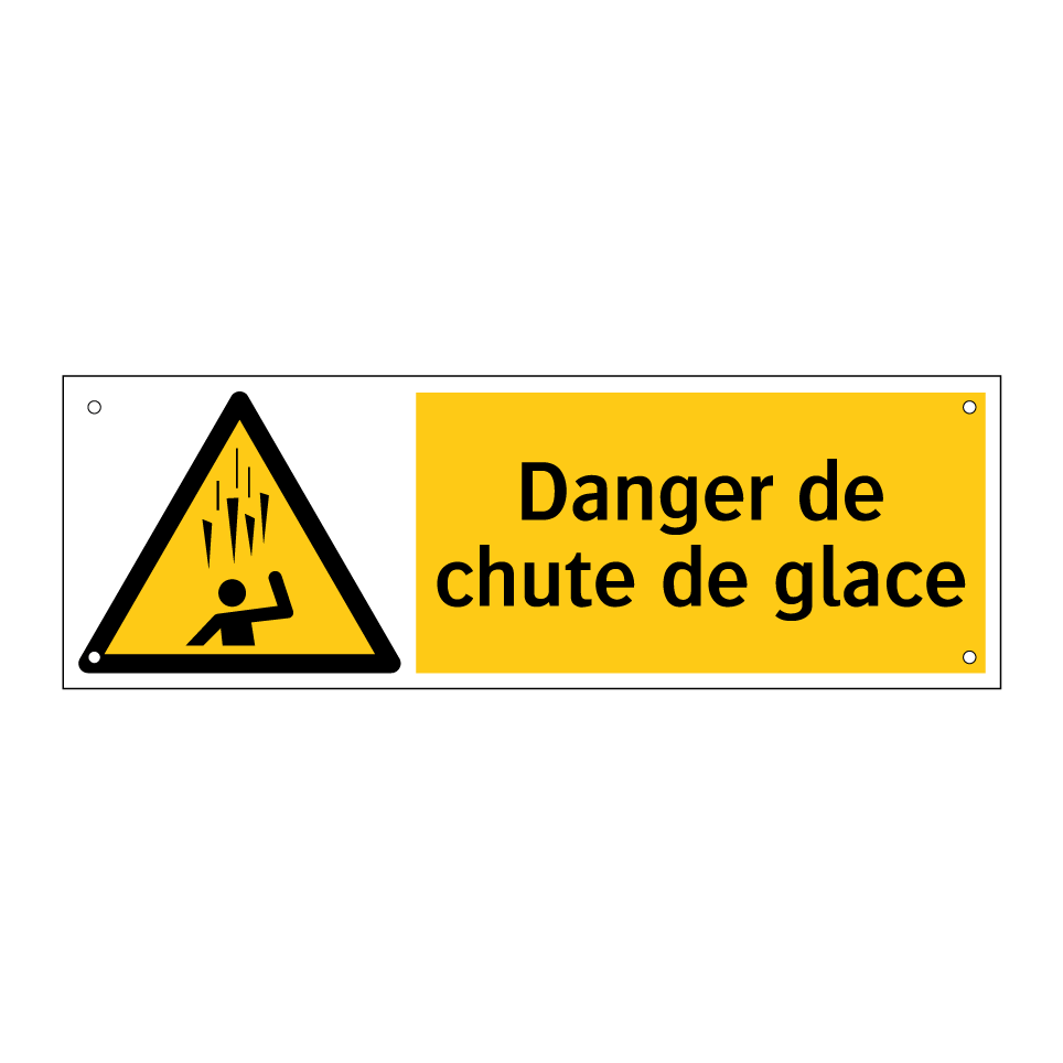 Danger de chute de glace