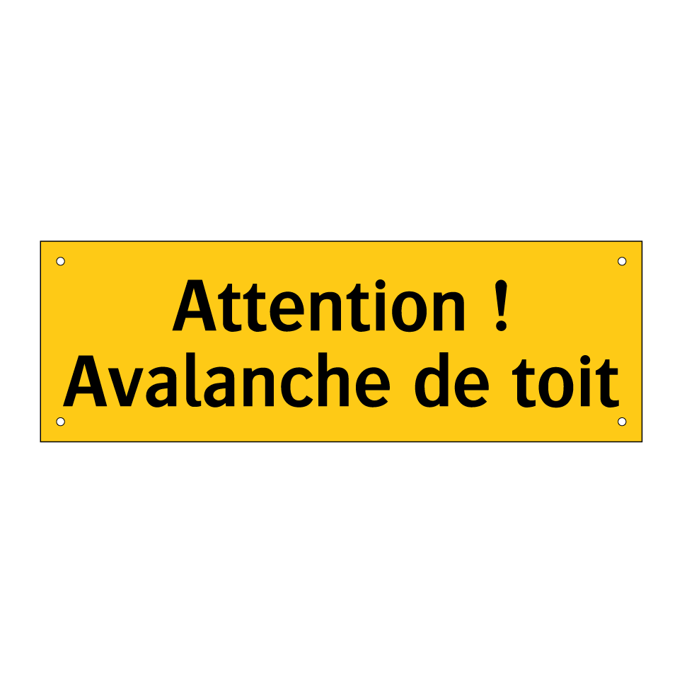 Attention ! Avalanche de toit