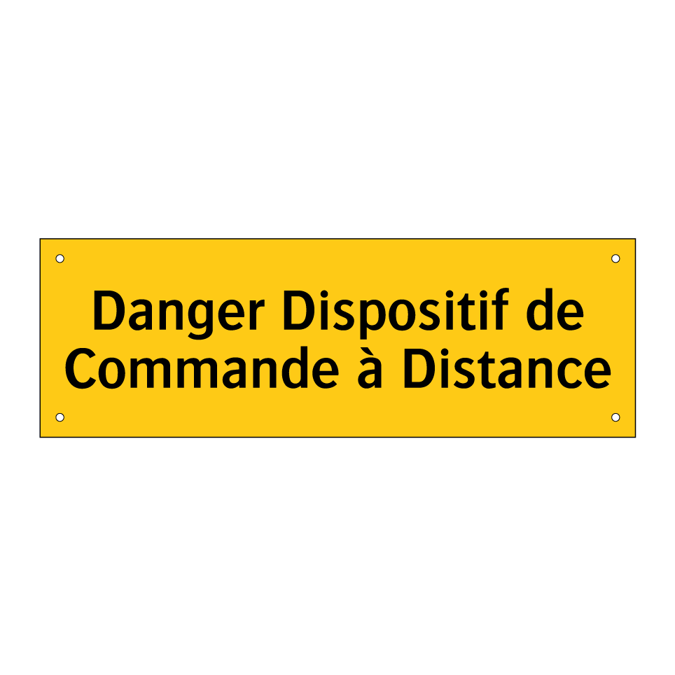 Danger Dispositif de Commande à Distance